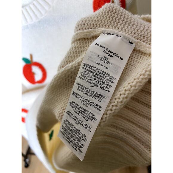 Boden Natalie Embroidered Jumper Sweater size S small - Picture 6 of 7